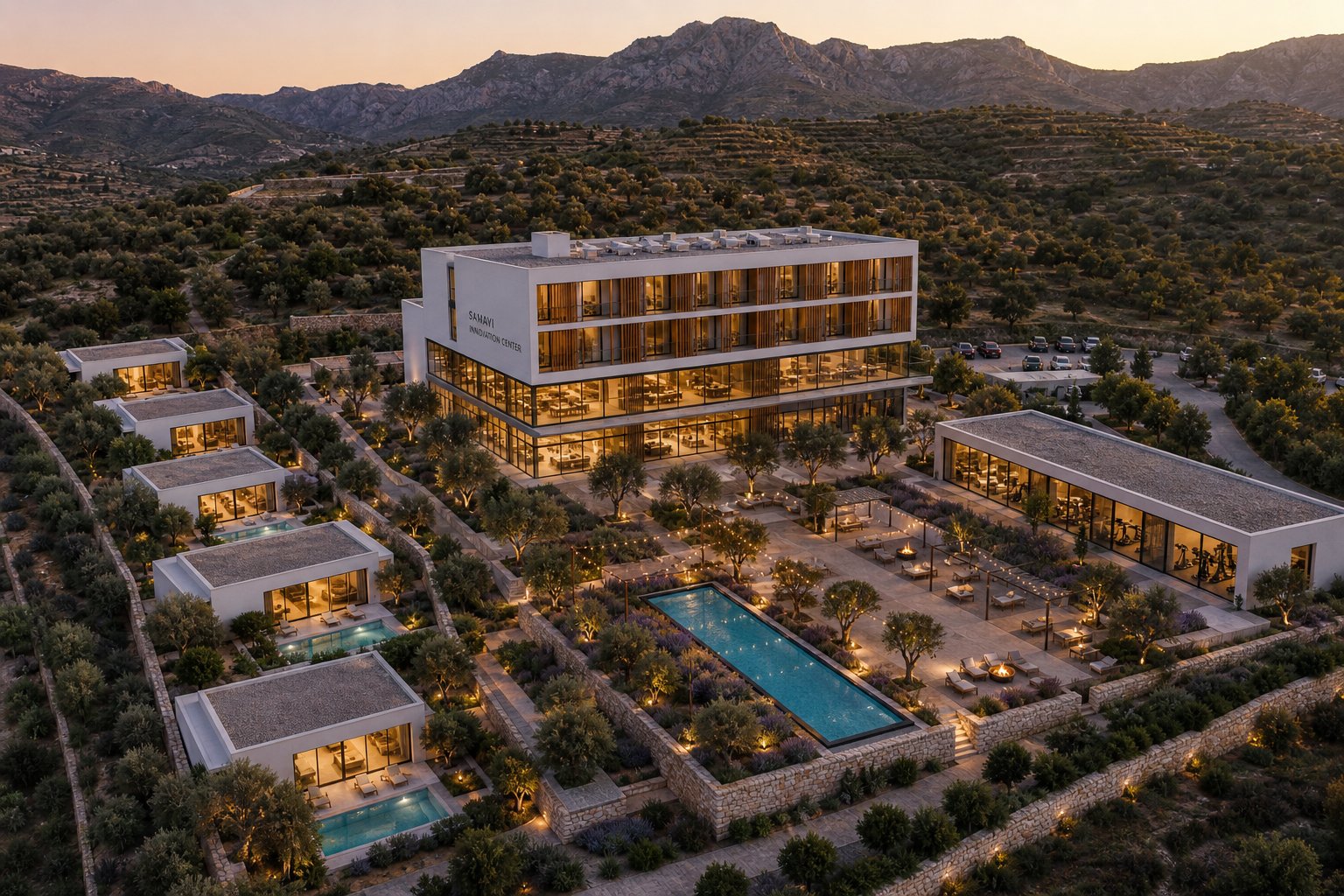 Aerial view of Samavi Innovation Center property